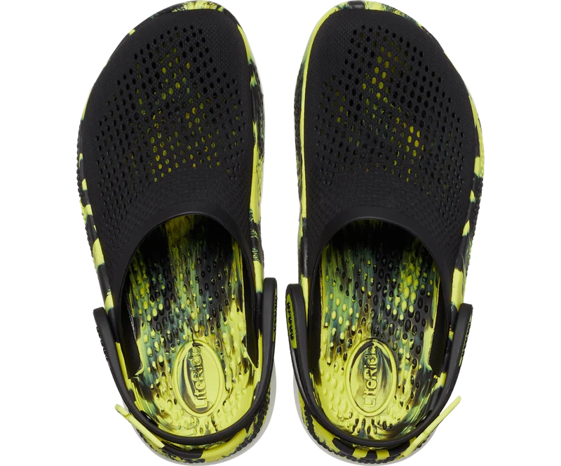 Crocs Unisex Literide 360 ​​Marbled Clog – Schwarz