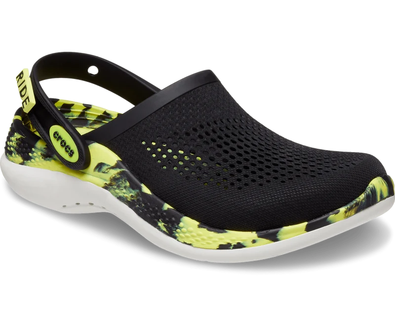 Crocs Unisex Literide 360 ​​Marbled Clog – Schwarz
