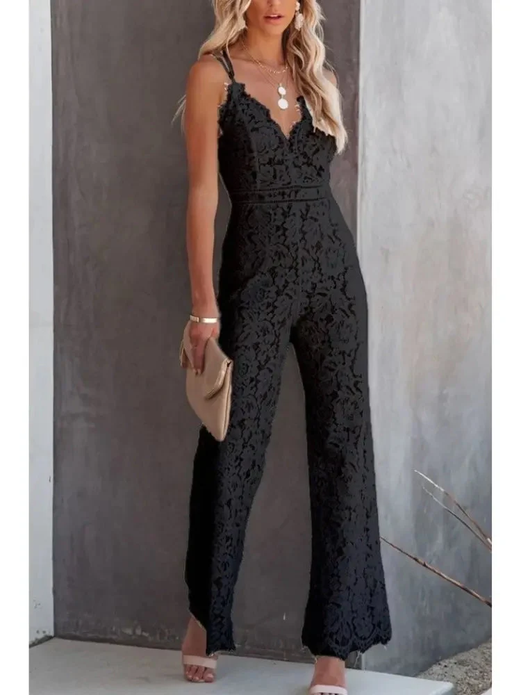 Gabriela | Damen Ärmellos Overall mit Weitem Bein
