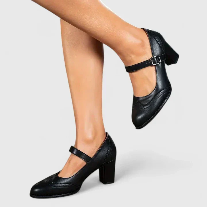 Teodora | Damen Mary Jane Blockabsatz Schuhe