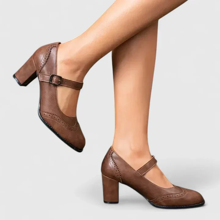 Teodora | Damen Mary Jane Blockabsatz Schuhe