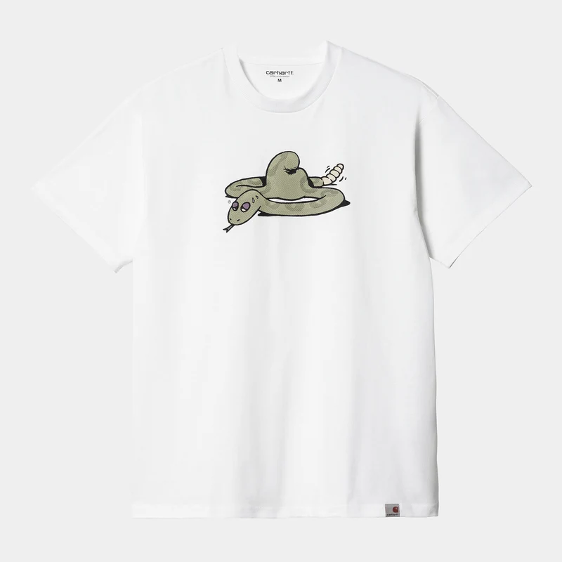 Carhartt WIP Herren Snek Kurzarm-T-Shirt – Weiß