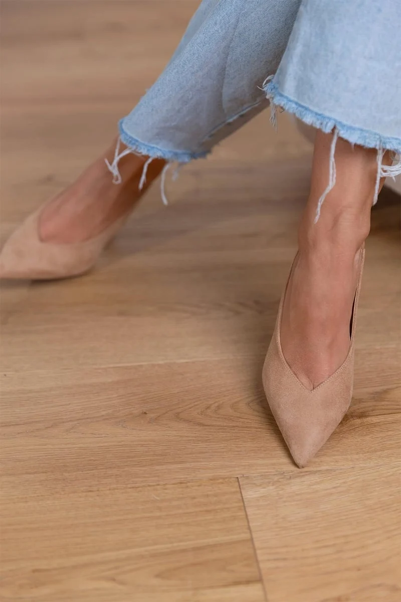 Rosemarie | Damen Slingback Pumps mit spitzer Kappe