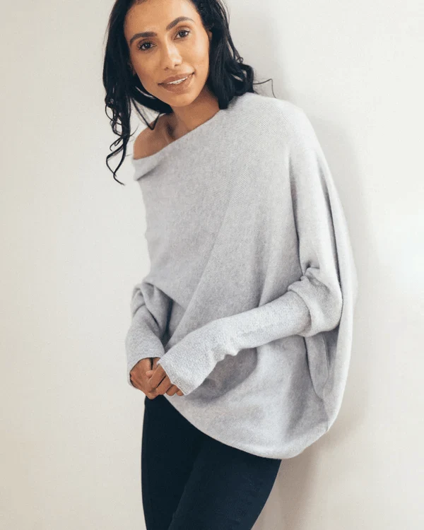 Xanthe | Damen Asymmetrischer Off-Shoulder Pullover