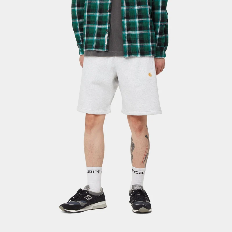 Carhartt WIP Herren Chase Sweat Short – Ash Heather
