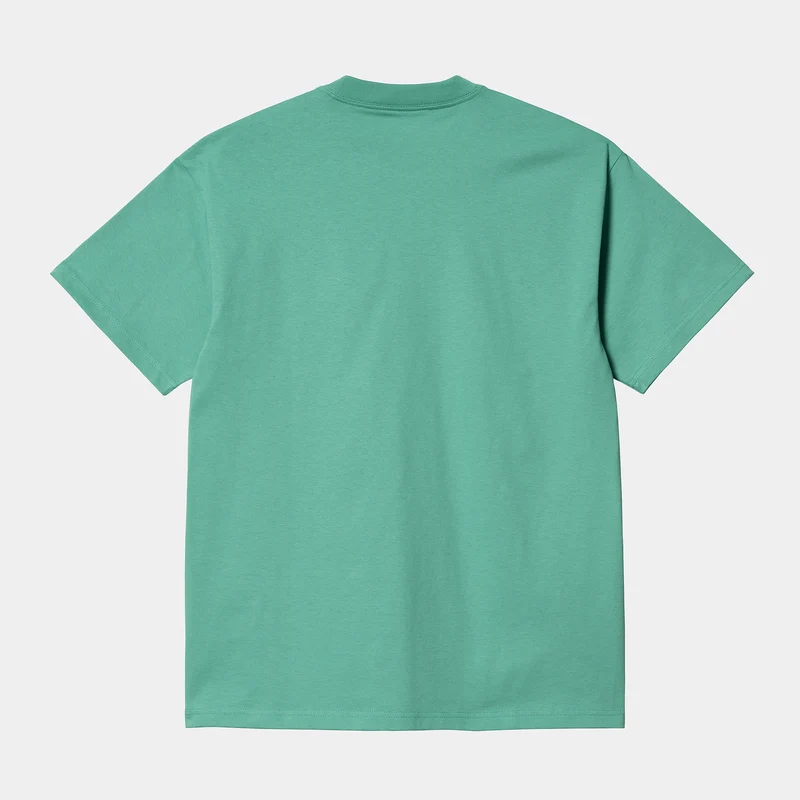 Carhartt WIP Herren Snek Kurzarm-T-Shirt – Aquagrün