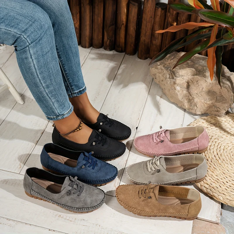 Cordania | Damen Komfort Schnür Loafer