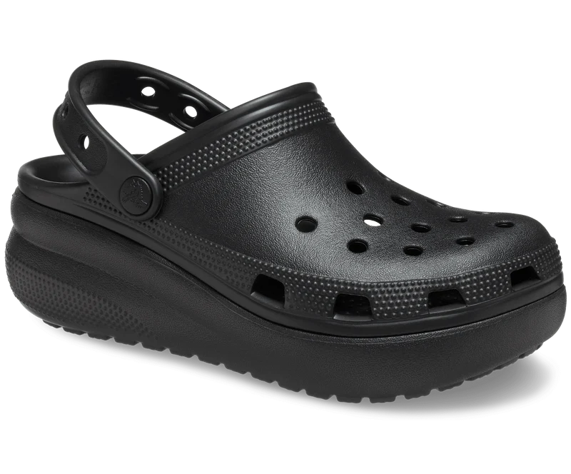 Crocs Klassischer Cutie-Plateau-Clog für Kinder – Schwarz