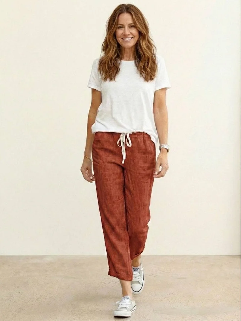 Dorina | Damen Kordelzug Hose Bequeme Passform