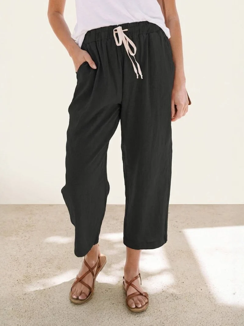 Dorina | Damen Kordelzug Hose Bequeme Passform