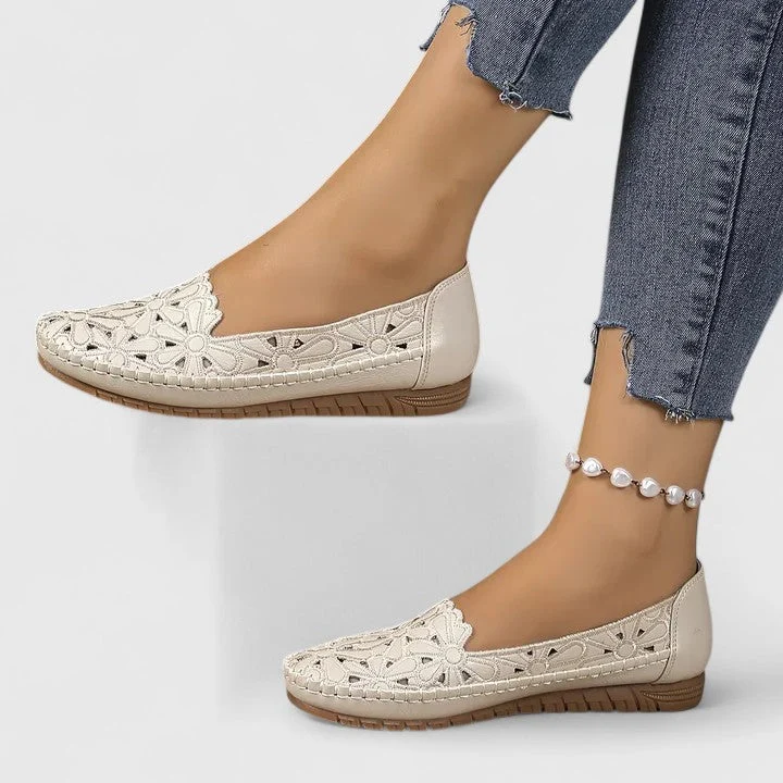 Marlena | Damen Durchbrochene Ballerinas