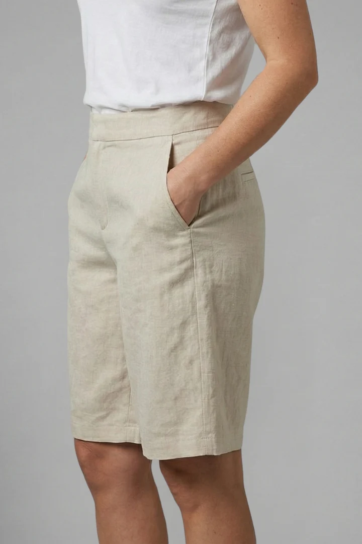 Almira | Damen Bermuda Shorts mit Elastikbund und Seitentaschen