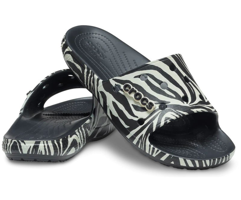 Crocs Unisex Classic Animal Remix Slide – Schwarz