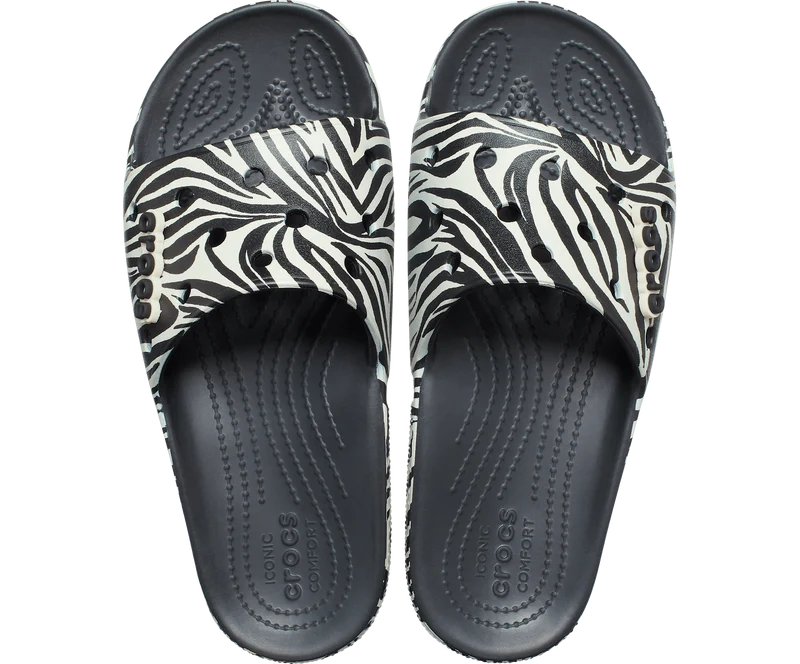 Crocs Unisex Classic Animal Remix Slide – Schwarz