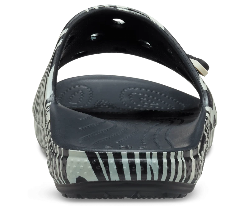 Crocs Unisex Classic Animal Remix Slide – Schwarz