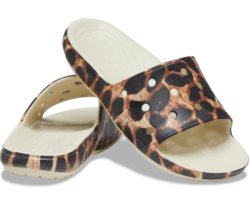 Crocs Unisex Classic Animal Remix Slide – Knochen