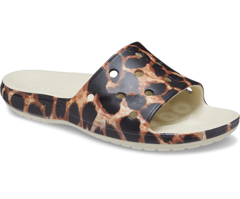 Crocs Unisex Classic Animal Remix Slide – Knochen