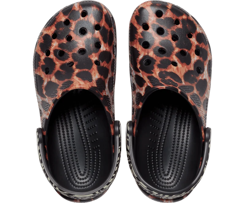 Crocs Unisex Classic Animal Remix Clog – Schwarz / Multi