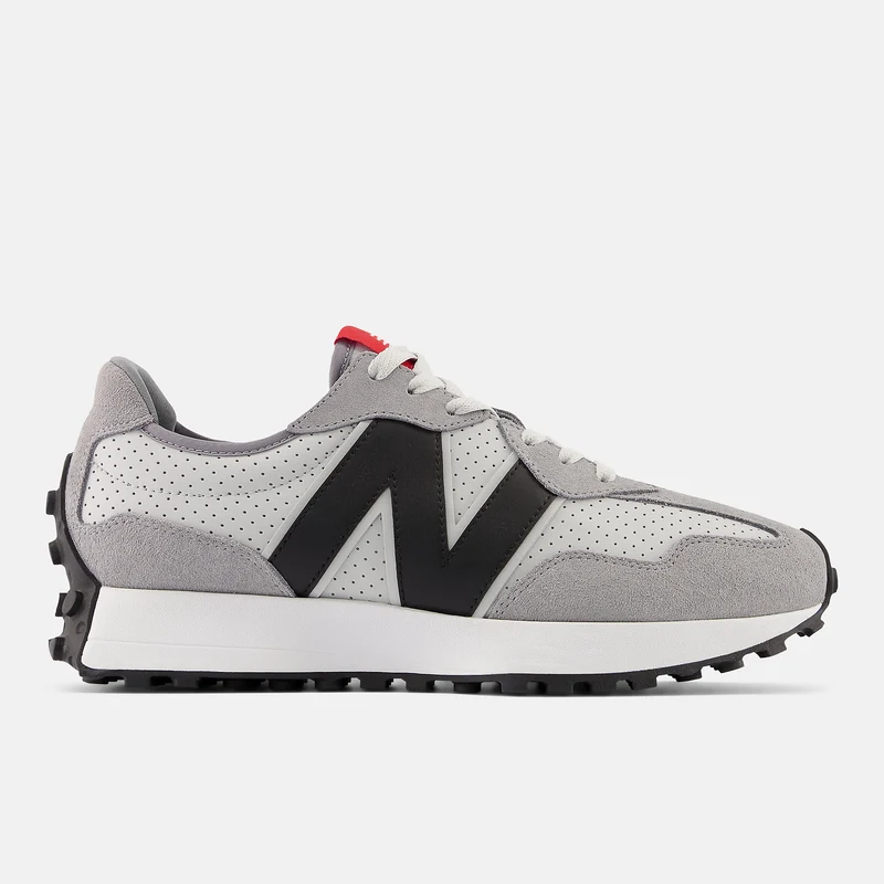 New Balance Herren-Trainer 327 Fashion – Stahl/True Red