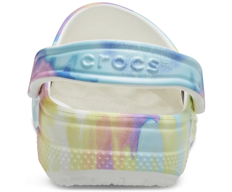Crocs Unisex Classic Tie Dye Graphic Clog – Weiß / Mehrfarbig