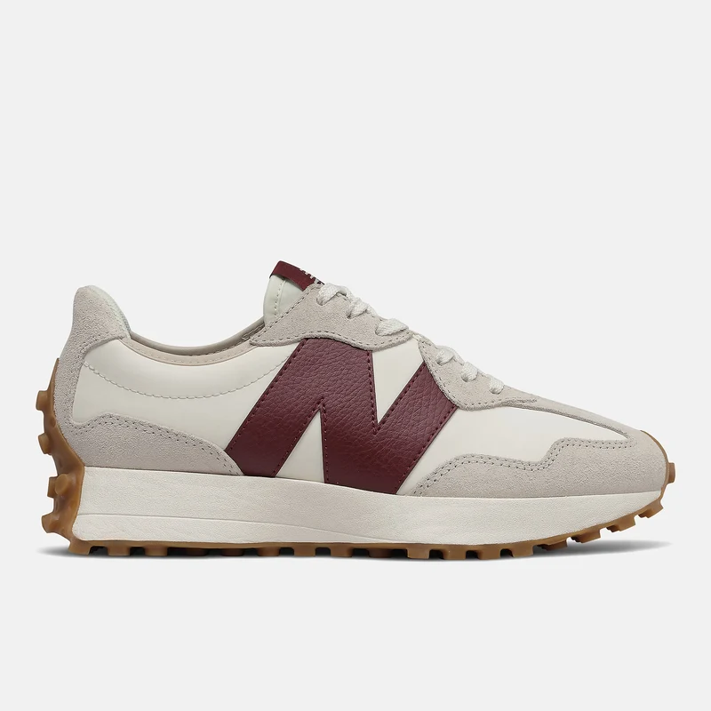 New Balance Damen 327 Fashion Trainer – Moonbeam Burgundy