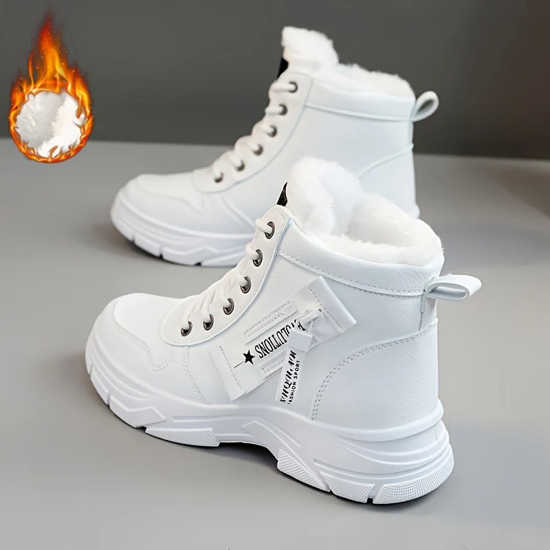Coline | Gefütterte Plateausohle Schneestiefel