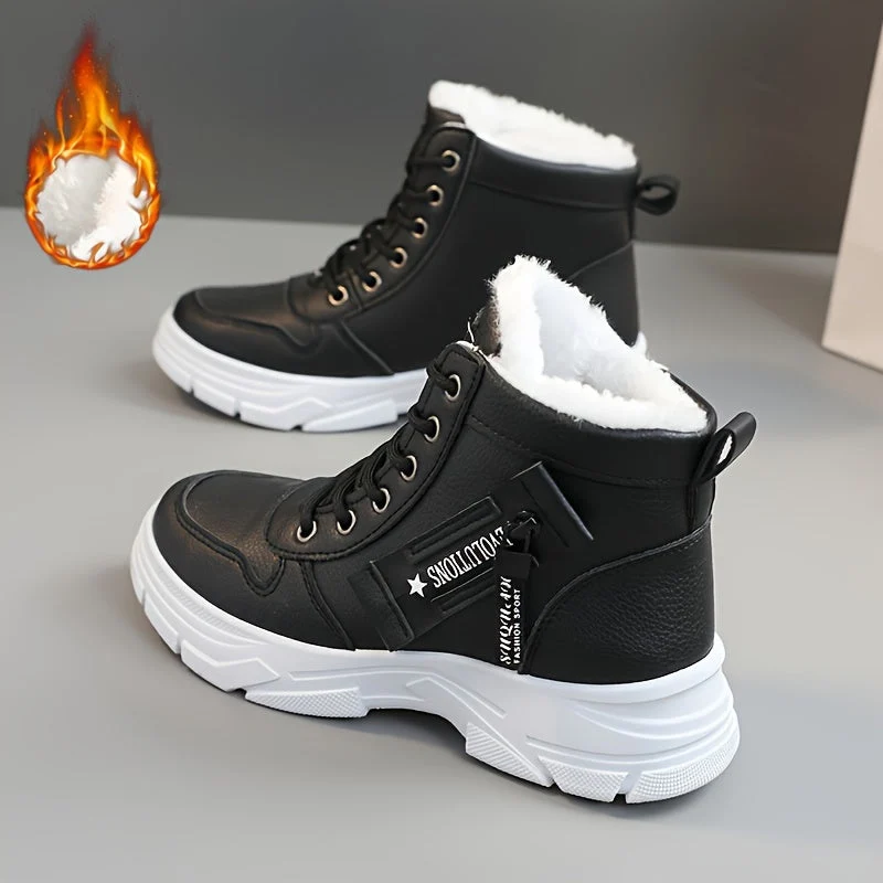 Coline | Gefütterte Plateausohle Schneestiefel
