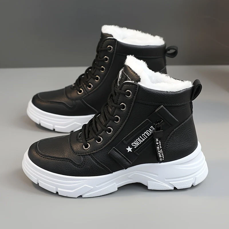 Coline | Gefütterte Plateausohle Schneestiefel