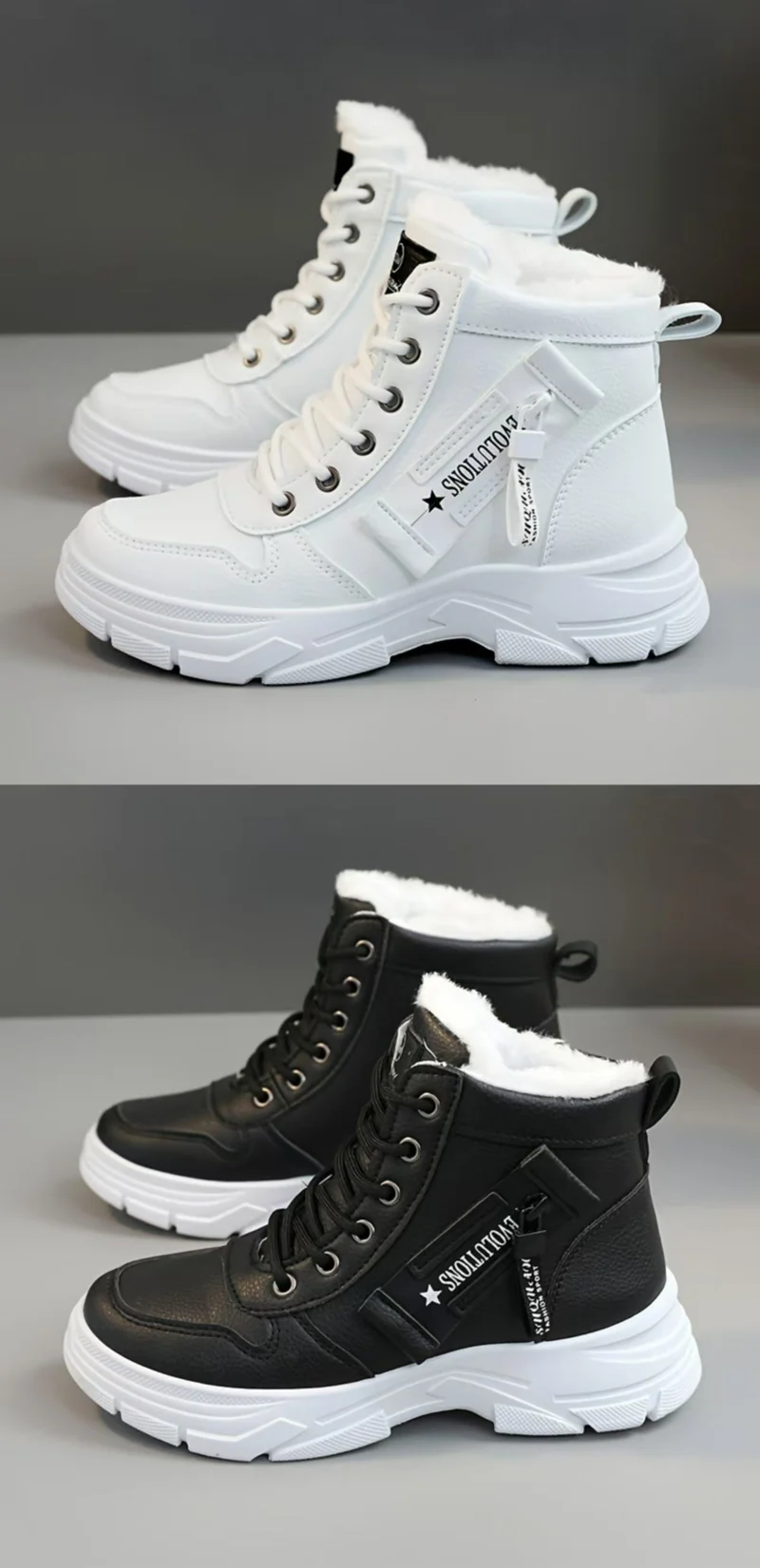 Coline | Gefütterte Plateausohle Schneestiefel