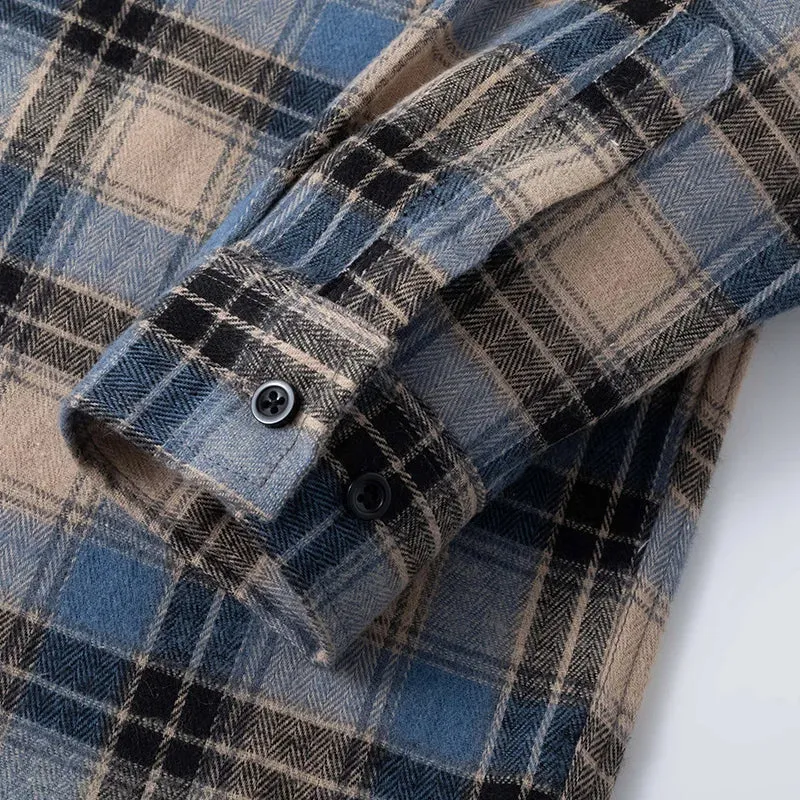Ryder | Herren Flanellhemd Kariert Langarm Relaxed Fit Herbst