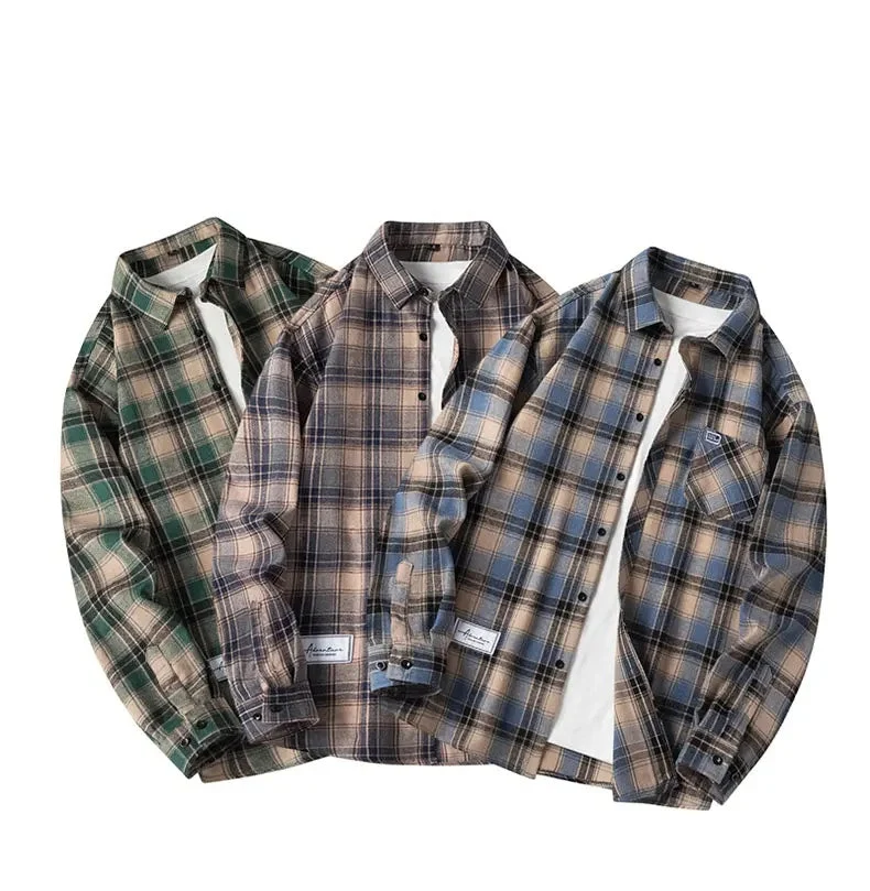 Ryder | Herren Flanellhemd Kariert Langarm Relaxed Fit Herbst