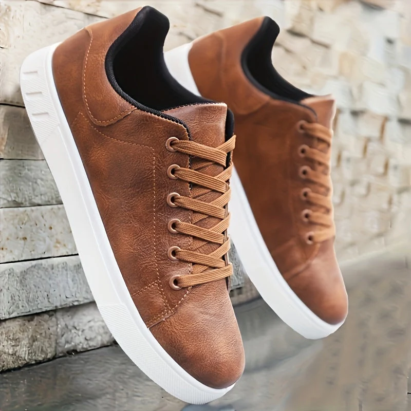 Rex | Herren Leder-Sneaker Low-Top Cupsole Casual