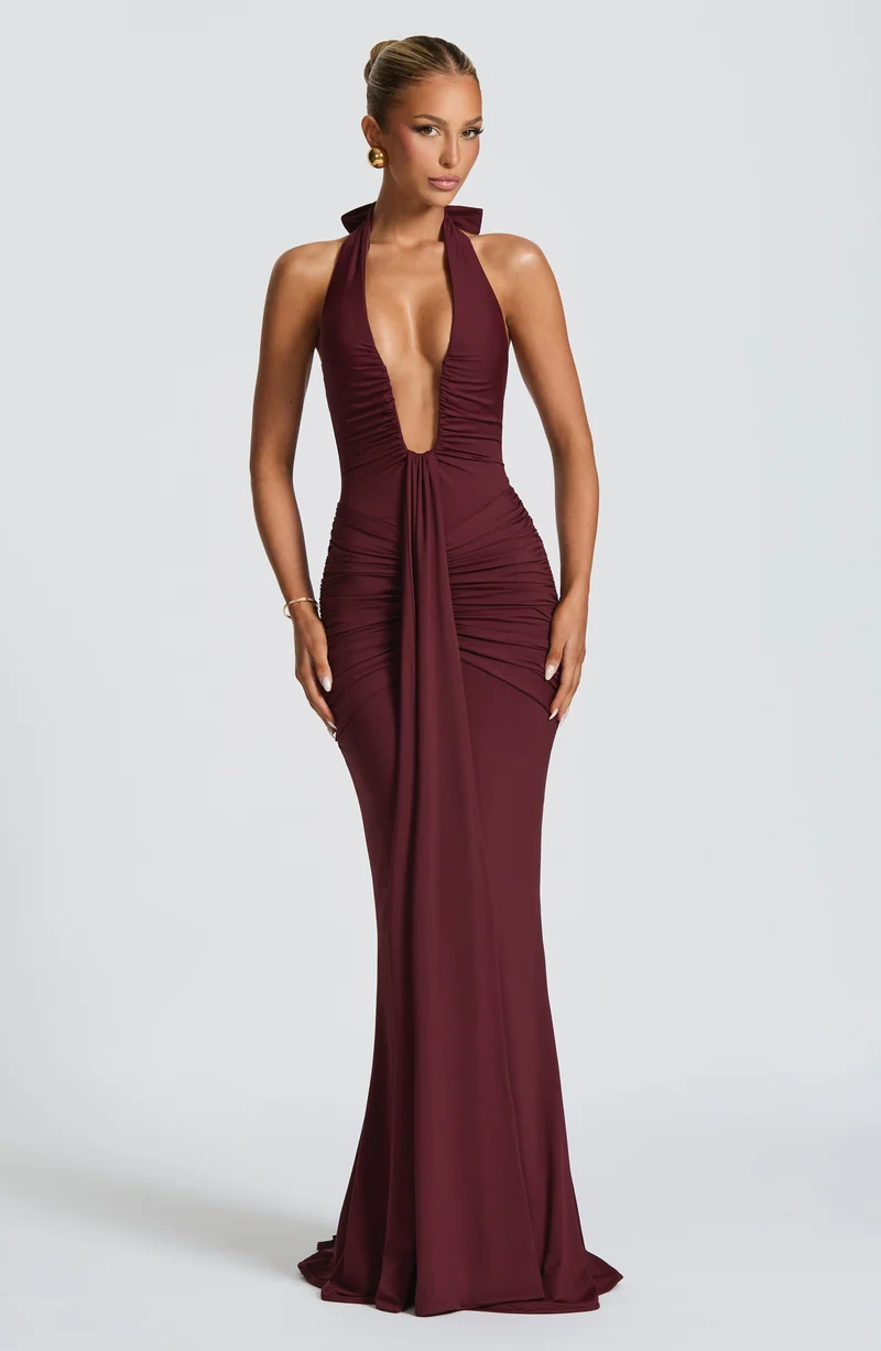 Bria | Fließendes Maxikleid Whisper Trail