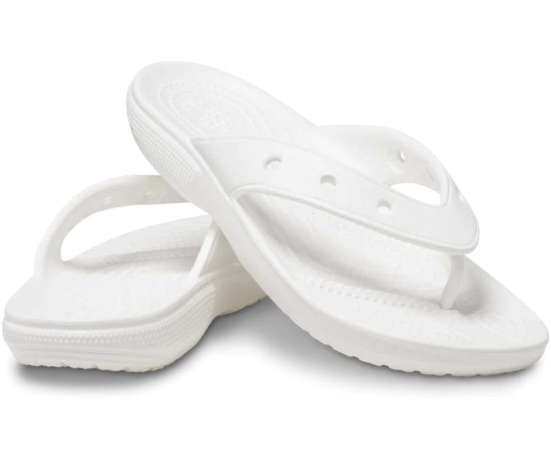 Crocs Klassischer Unisex-Flip-Flop – Weiß