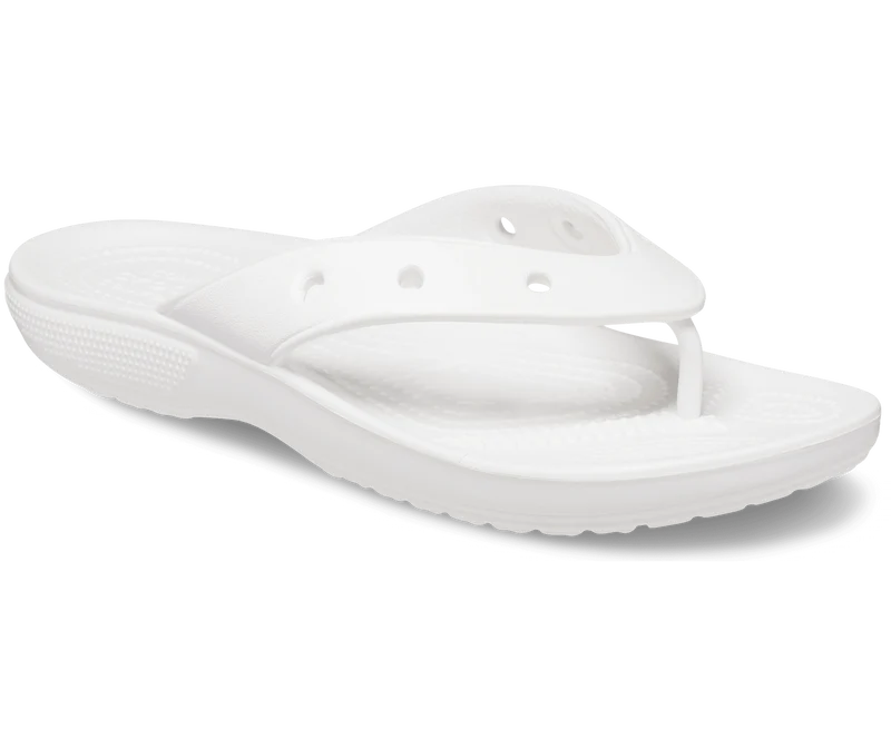 Crocs Klassischer Unisex-Flip-Flop – Weiß