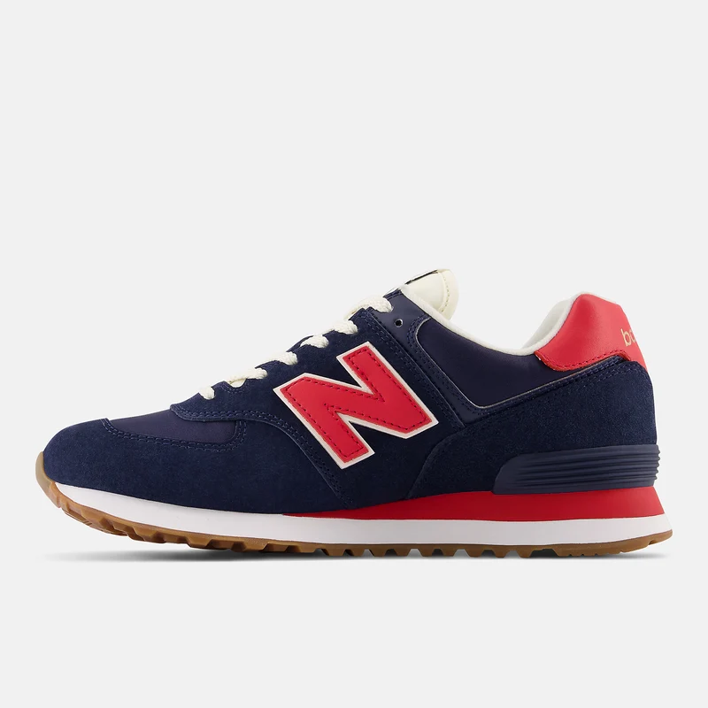 New Balance Herren 574 Fashion Trainer – Marineblau / Rot