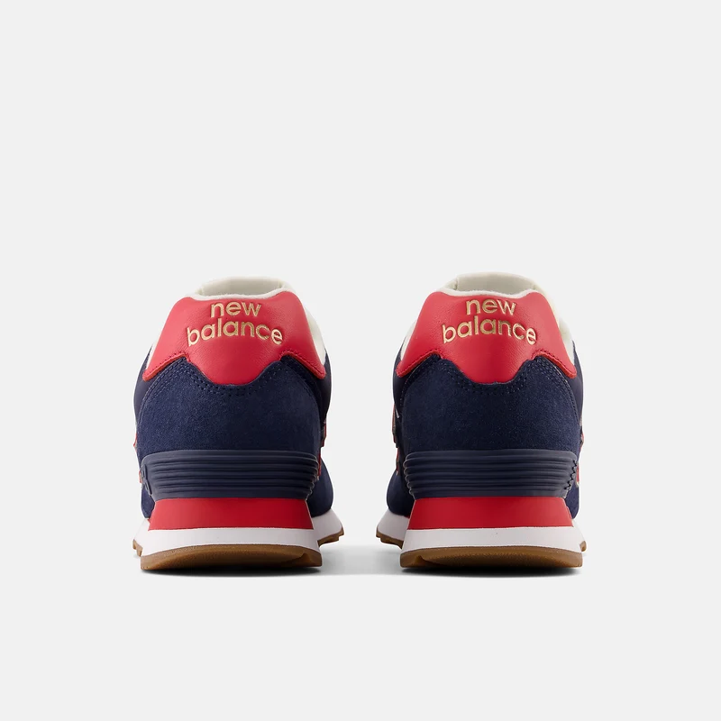 New Balance Herren 574 Fashion Trainer – Marineblau / Rot