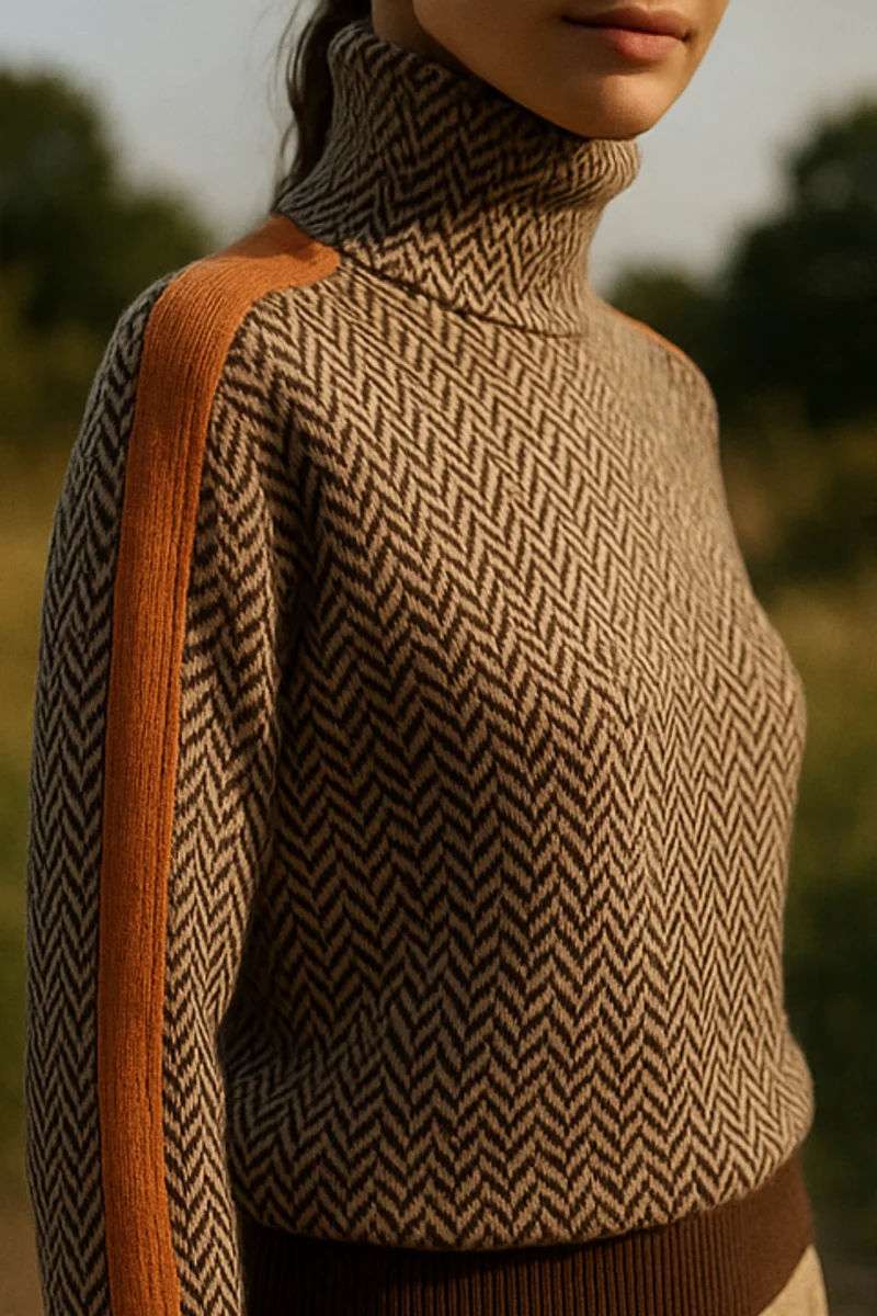 Marilou | Pullover mit Kontraststreifen