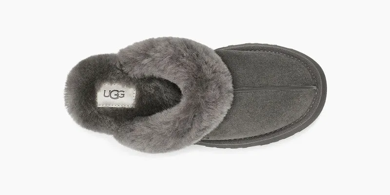 UGG Disquette Plateau-Hausschuhe für Damen – Anthrazit