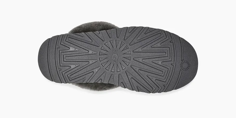 UGG Disquette Plateau-Hausschuhe für Damen – Anthrazit