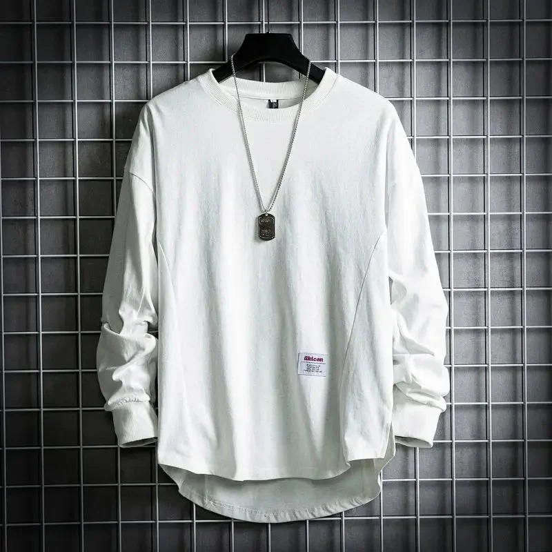 Leon | Herren Oversized Longsleeve Rundhals Langarm Basic