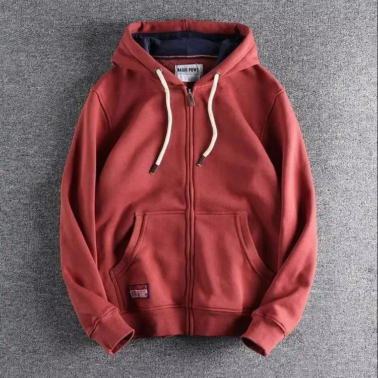 Max | Herren Zip-Hoodie Fleece Kapuzenpullover Casual