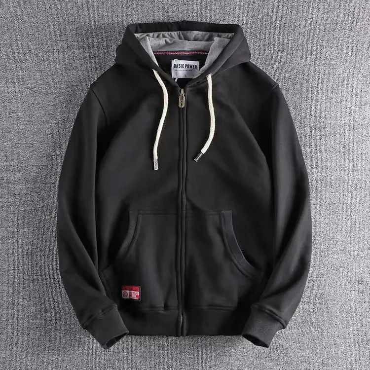 Max | Herren Zip-Hoodie Fleece Kapuzenpullover Casual