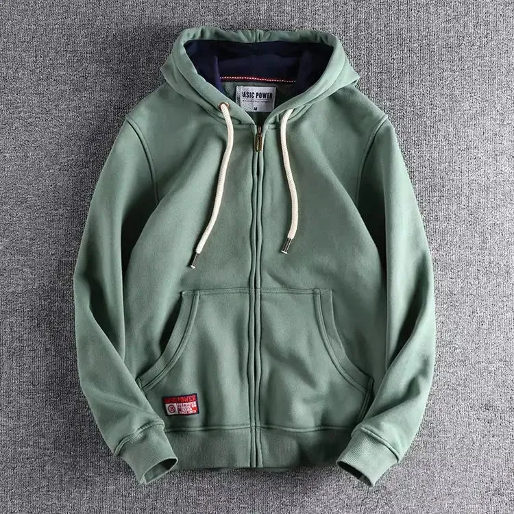 Max | Herren Zip-Hoodie Fleece Kapuzenpullover Casual