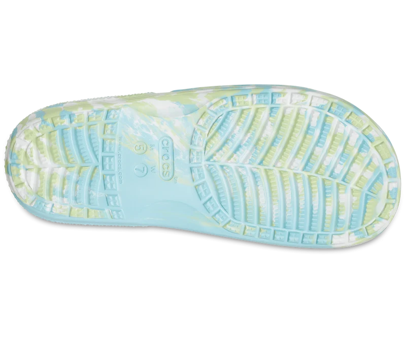Crocs Klassische Unisex-Marmorrutsche – reines Wasser
