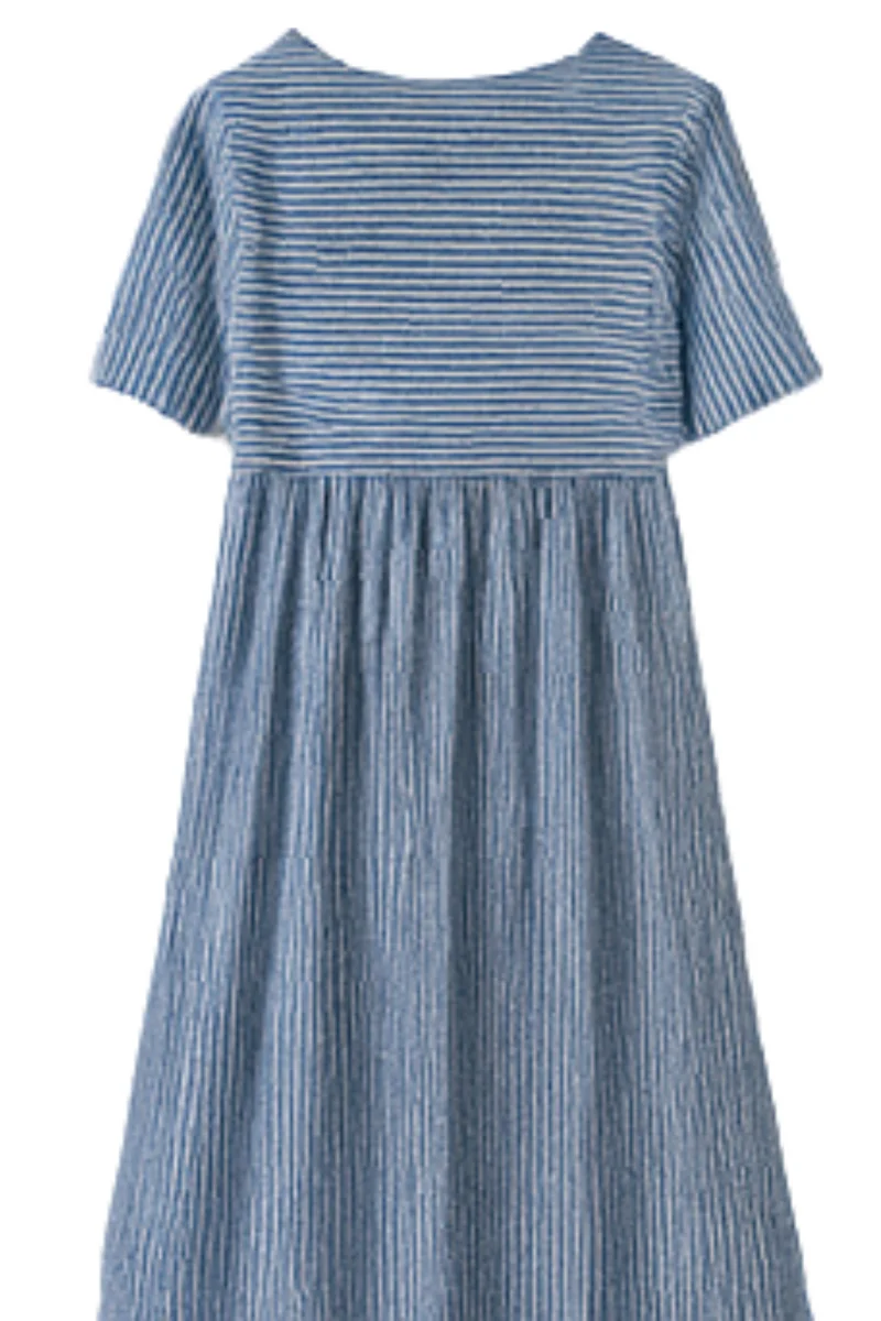 Roslyn Gestreiftes Baumwoll-Midikleid