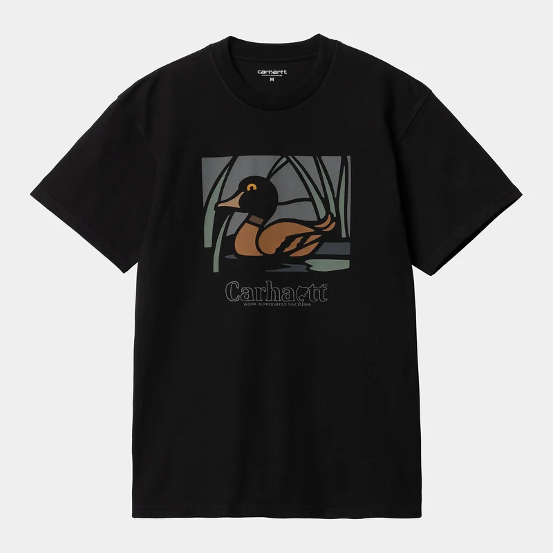 Carhartt WIP Herren Duck Pond Kurzarm-T-Shirt – Schwarz