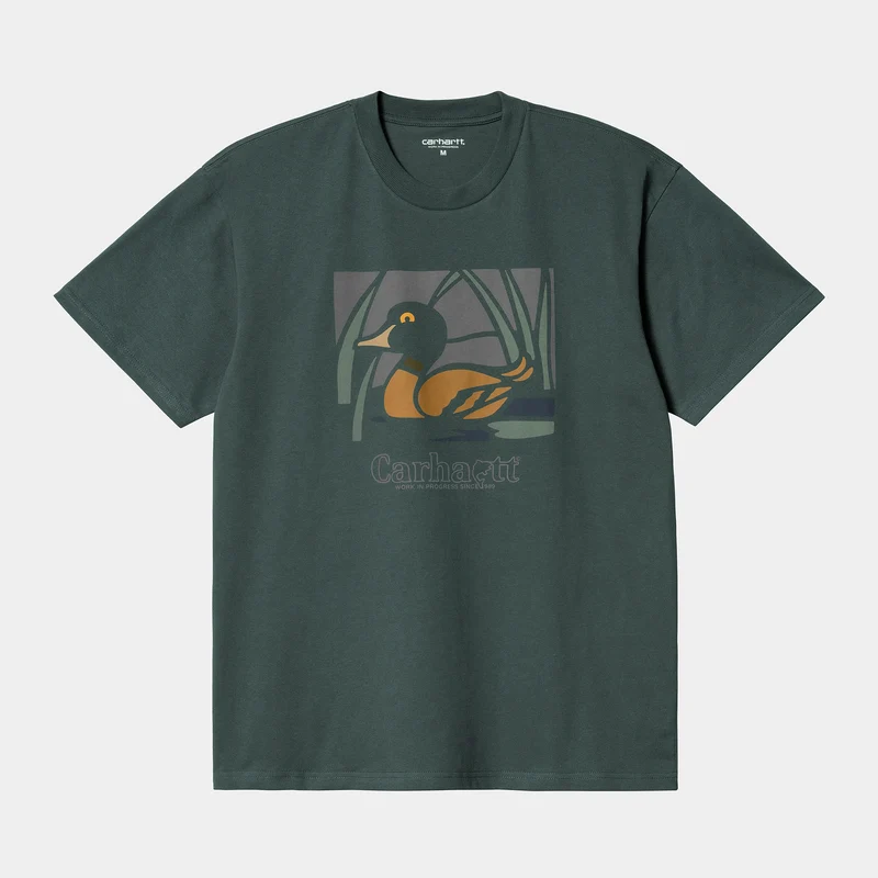 Carhartt WIP Herren Duck Pond Kurzarm-T-Shirt – Juniper