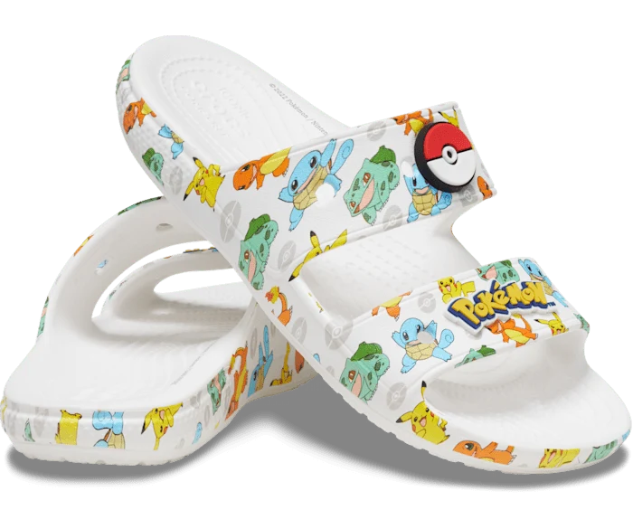 Crocs Unisex-Klassiker Pokemon Sandalen - Weiß