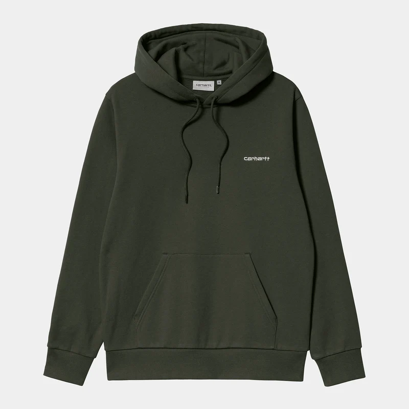 Carhartt WIP Herren-Kapuzenpullover mit Schriftzug-Stickerei – Boxwood